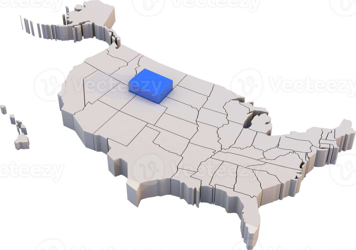 Wyoming state of USA map png