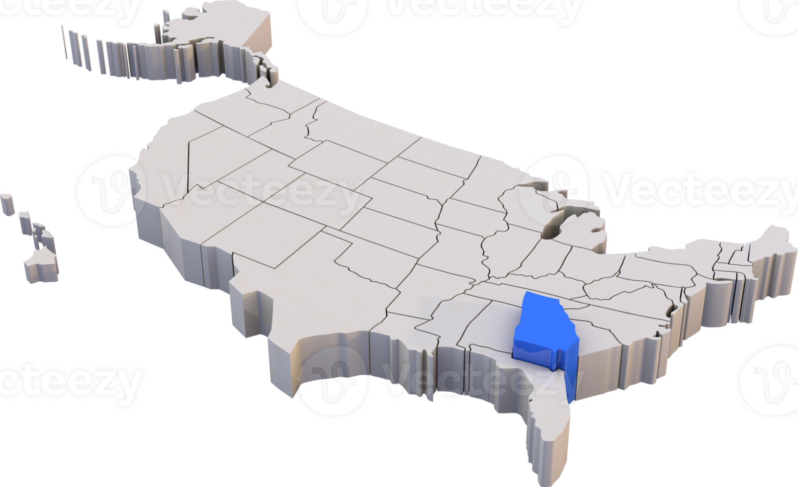 Giorgia state of USA map png