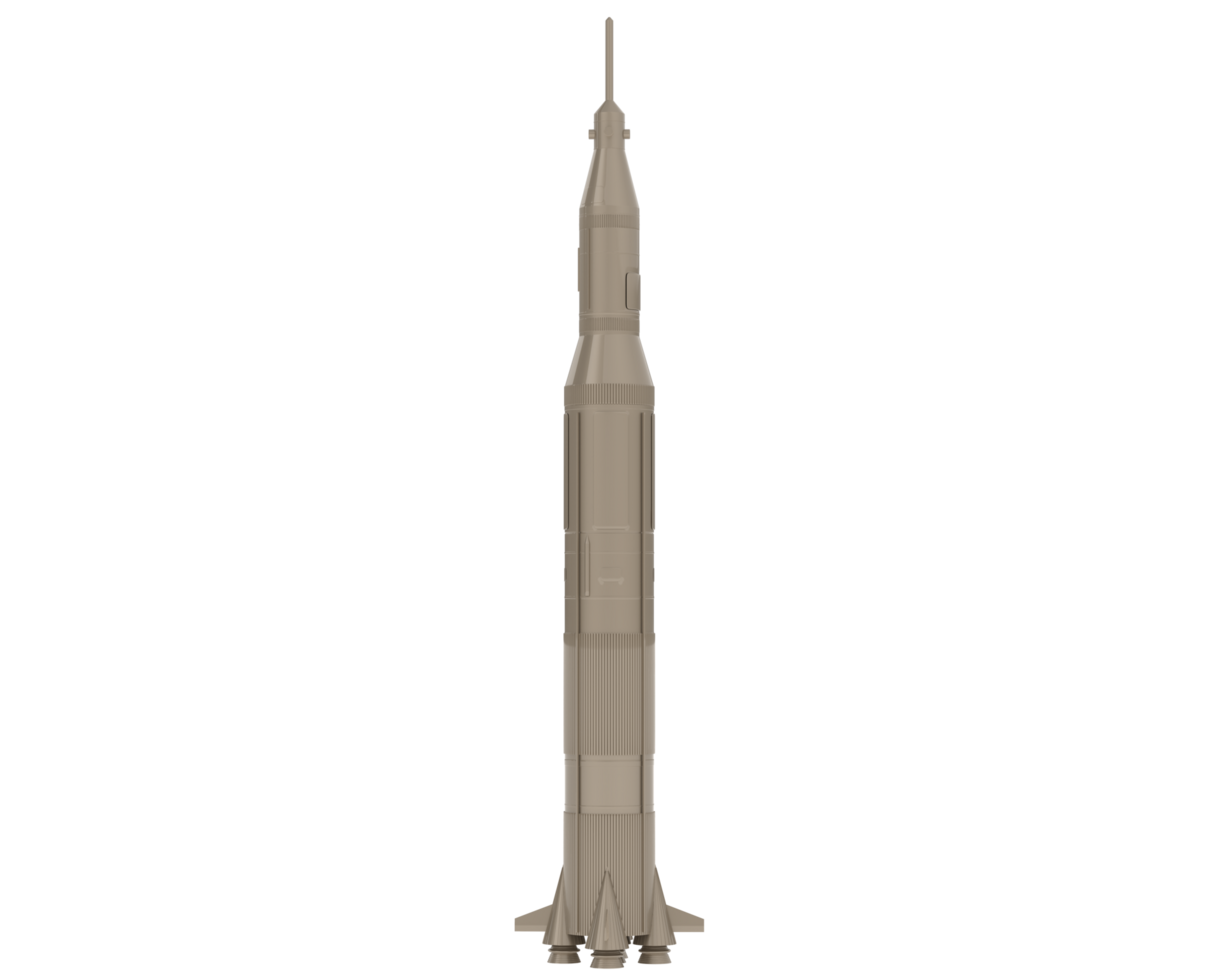 Rocket isolated on background. 3d rendering - illustration png