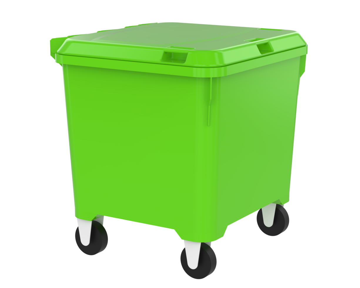 Garbage bin isolated on background. 3d rendering - illustration png