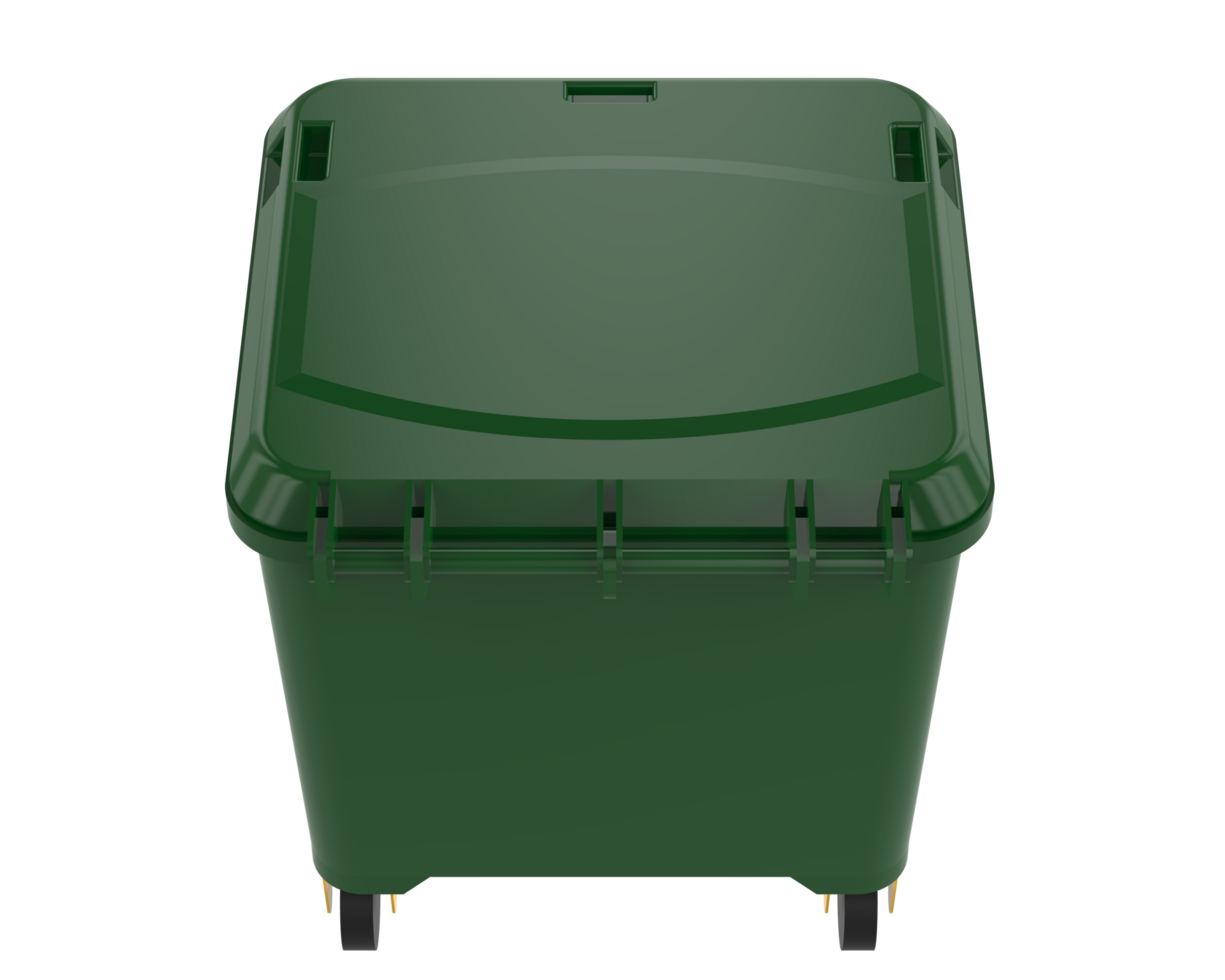 Garbage bin isolated on background. 3d rendering - illustration png