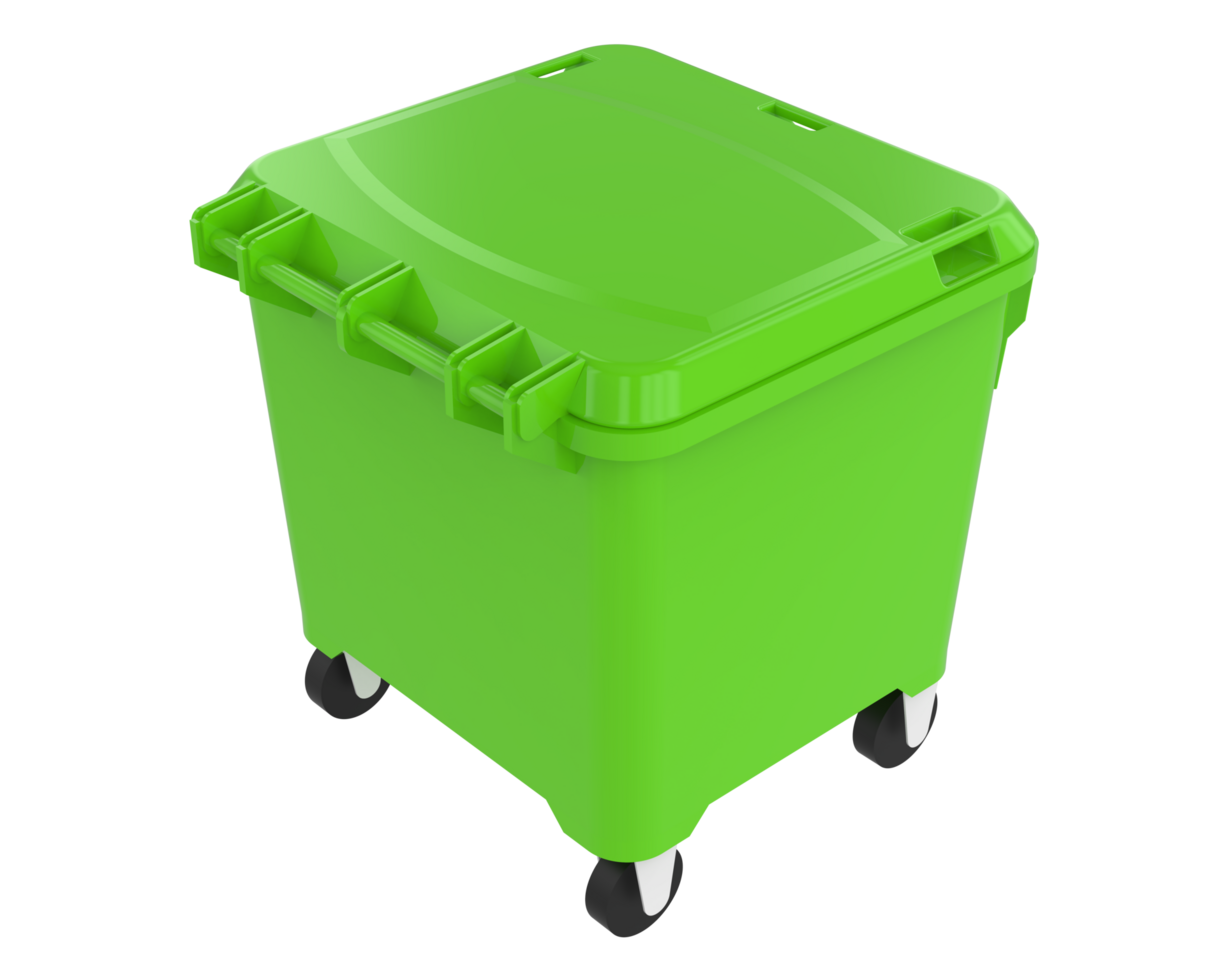 Garbage bin isolated on background. 3d rendering - illustration png