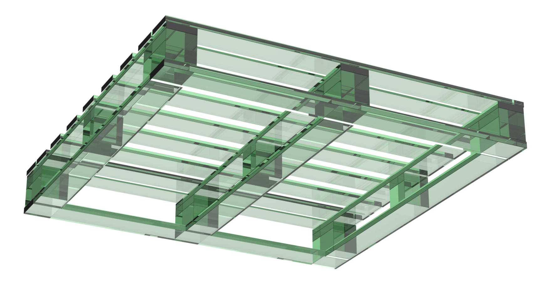 Euro pallet isolated on background. 3d rendering - illustration png