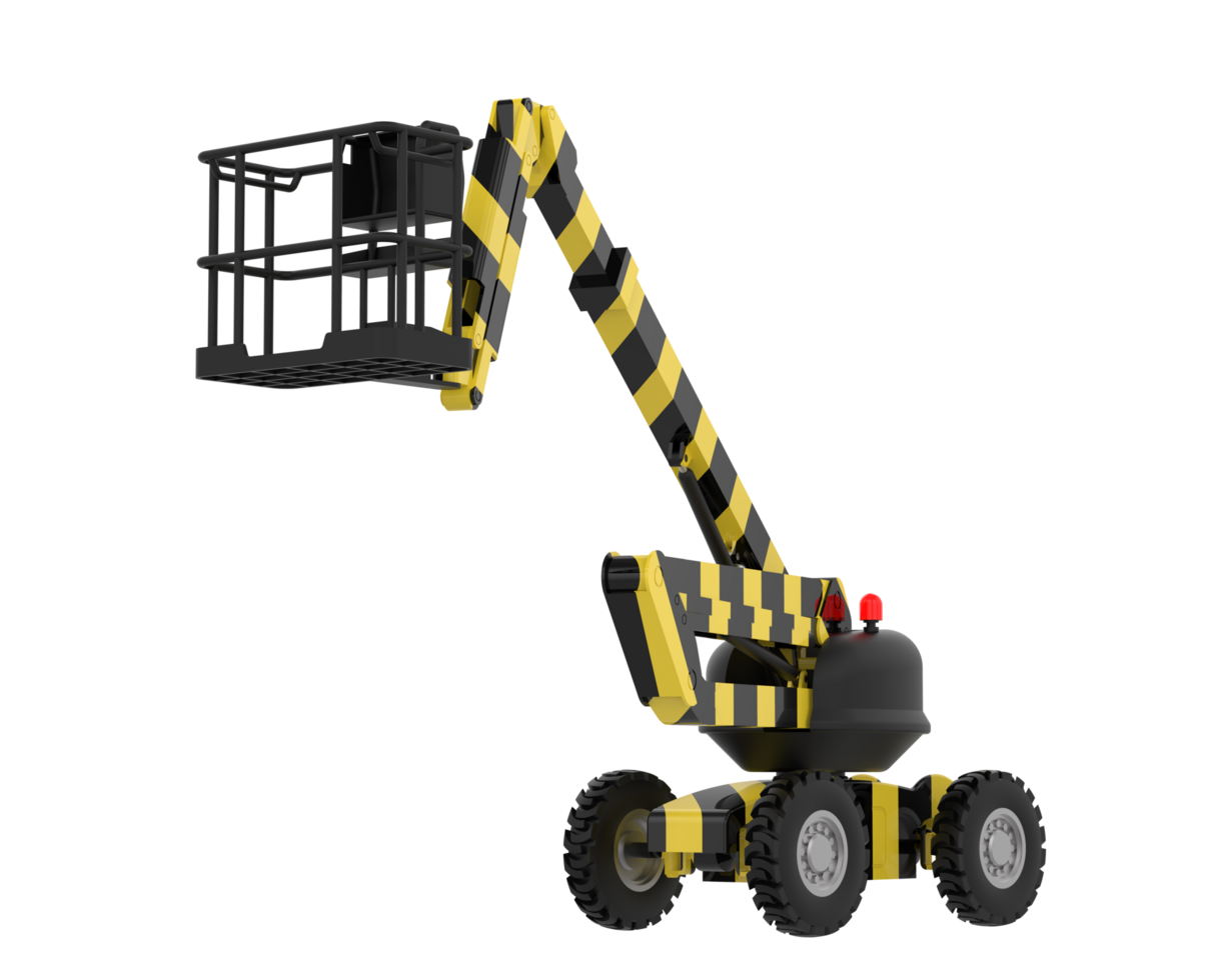 Aerial platform or lift bucket isolated on background. 3d rendering - illustration png