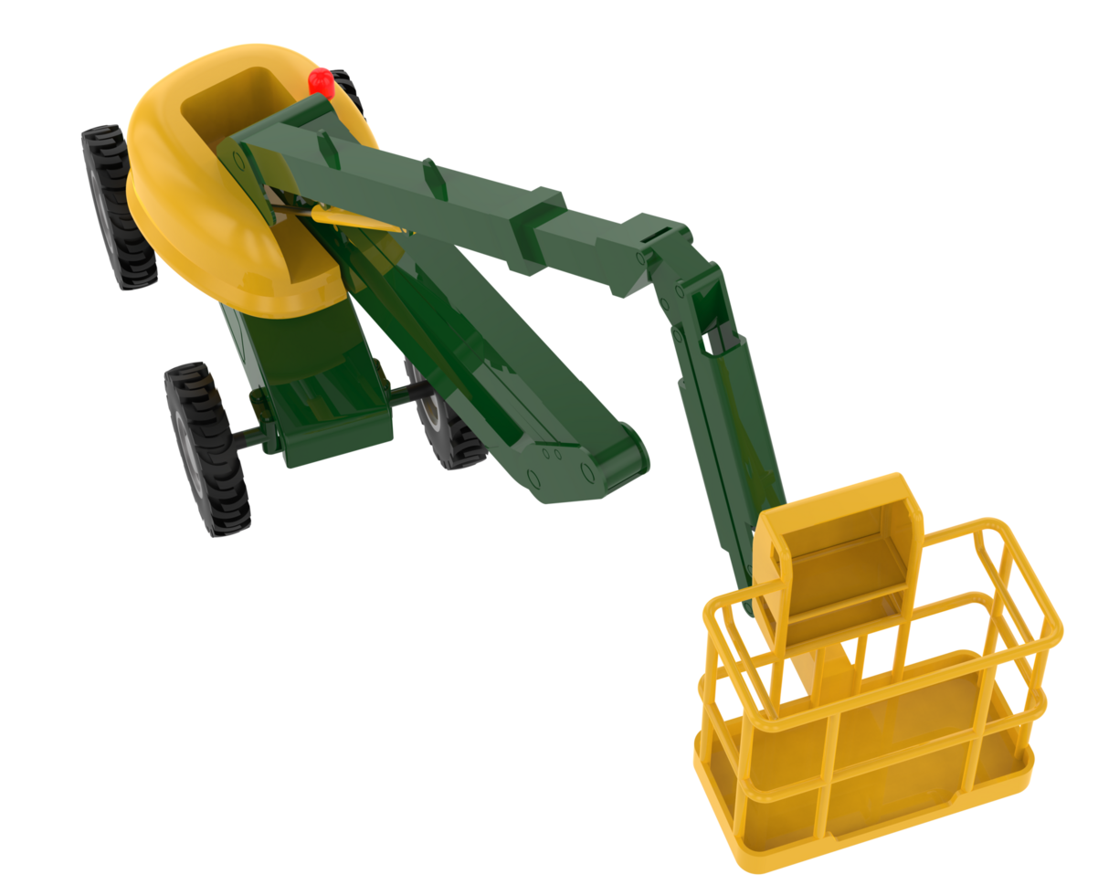 Aerial platform or lift bucket isolated on background. 3d rendering - illustration png