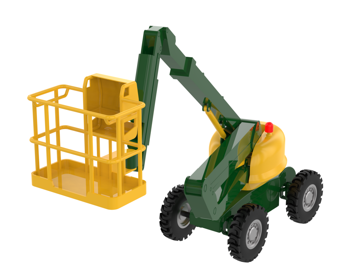 Aerial platform or lift bucket isolated on background. 3d rendering - illustration png