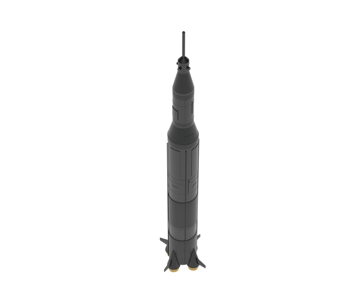 Rocket isolated on background. 3d rendering - illustration png