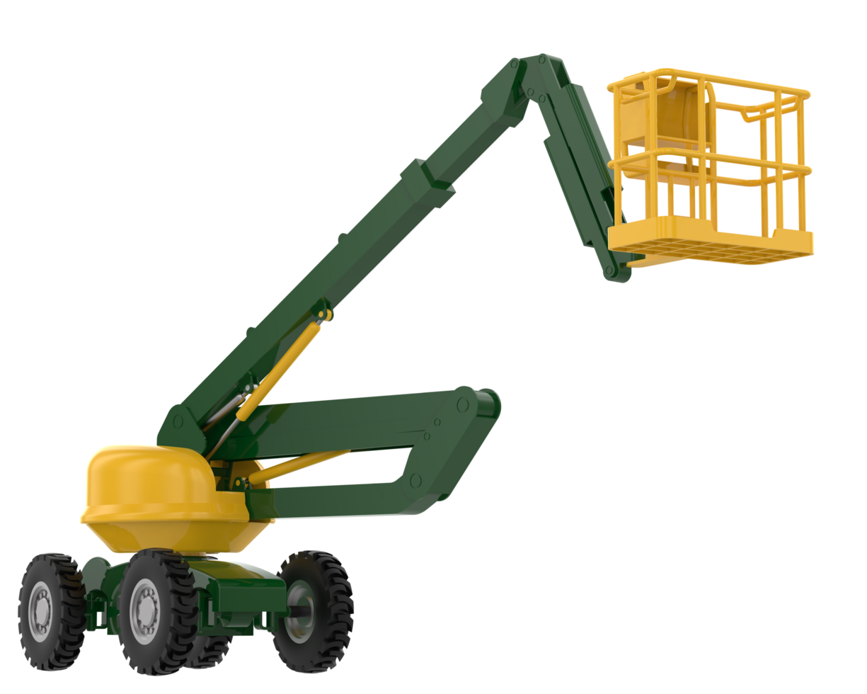 Aerial platform or lift bucket isolated on background. 3d rendering - illustration png