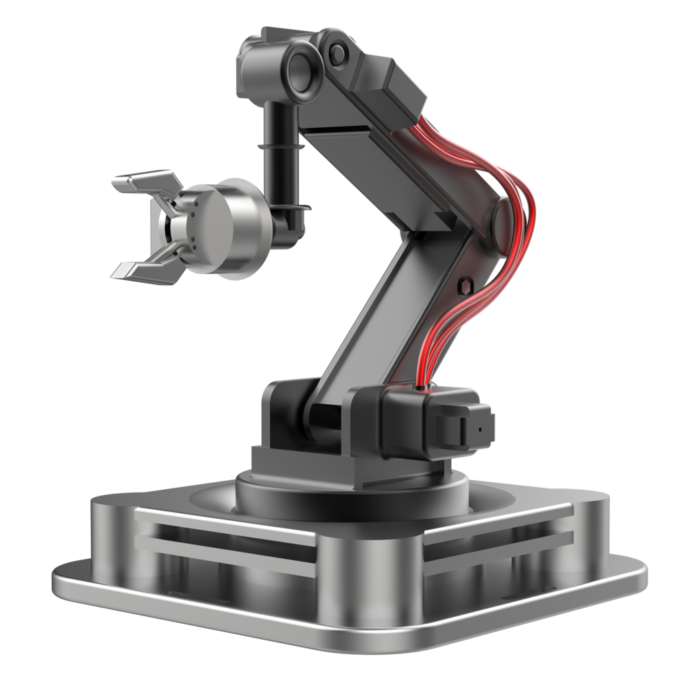 Industrial  robot isolated on background. 3d rendering - illustration png