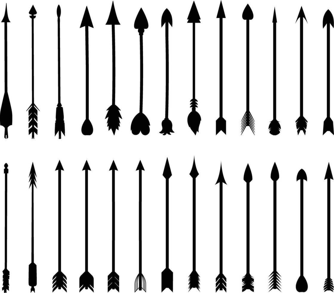 arrows silhouettes vector illustrations collection