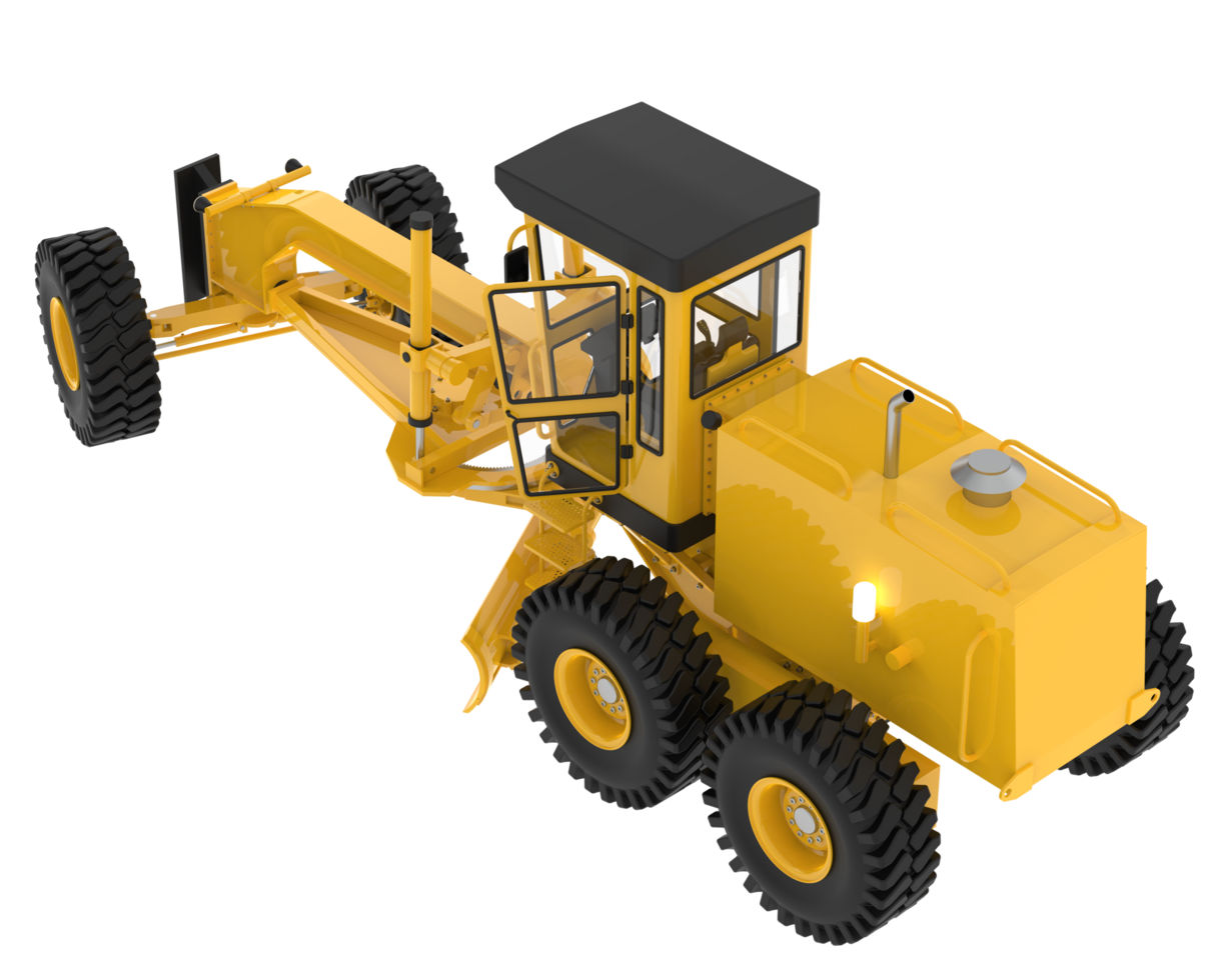 Snow plow machine isolated on background. 3d rendering - illustration png