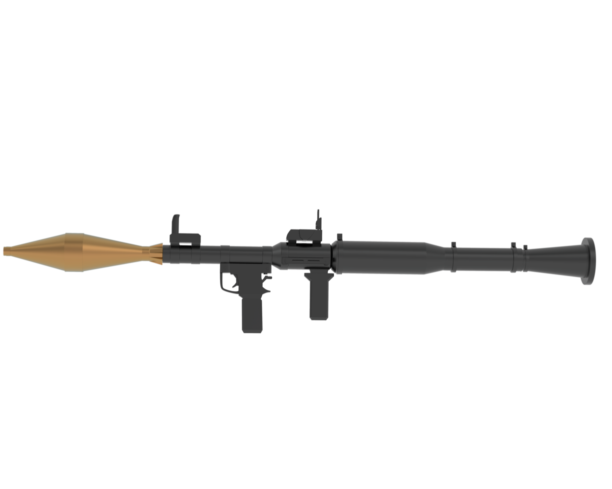 Grenade launcher isolated on background. 3d rendering - illustration png