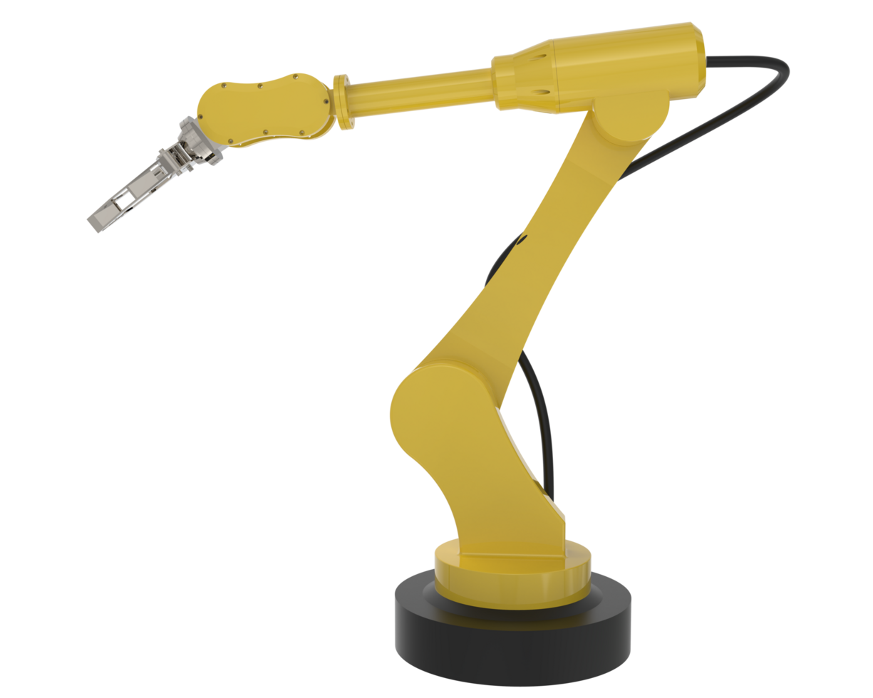 Industrial  robot isolated on background. 3d rendering - illustration png