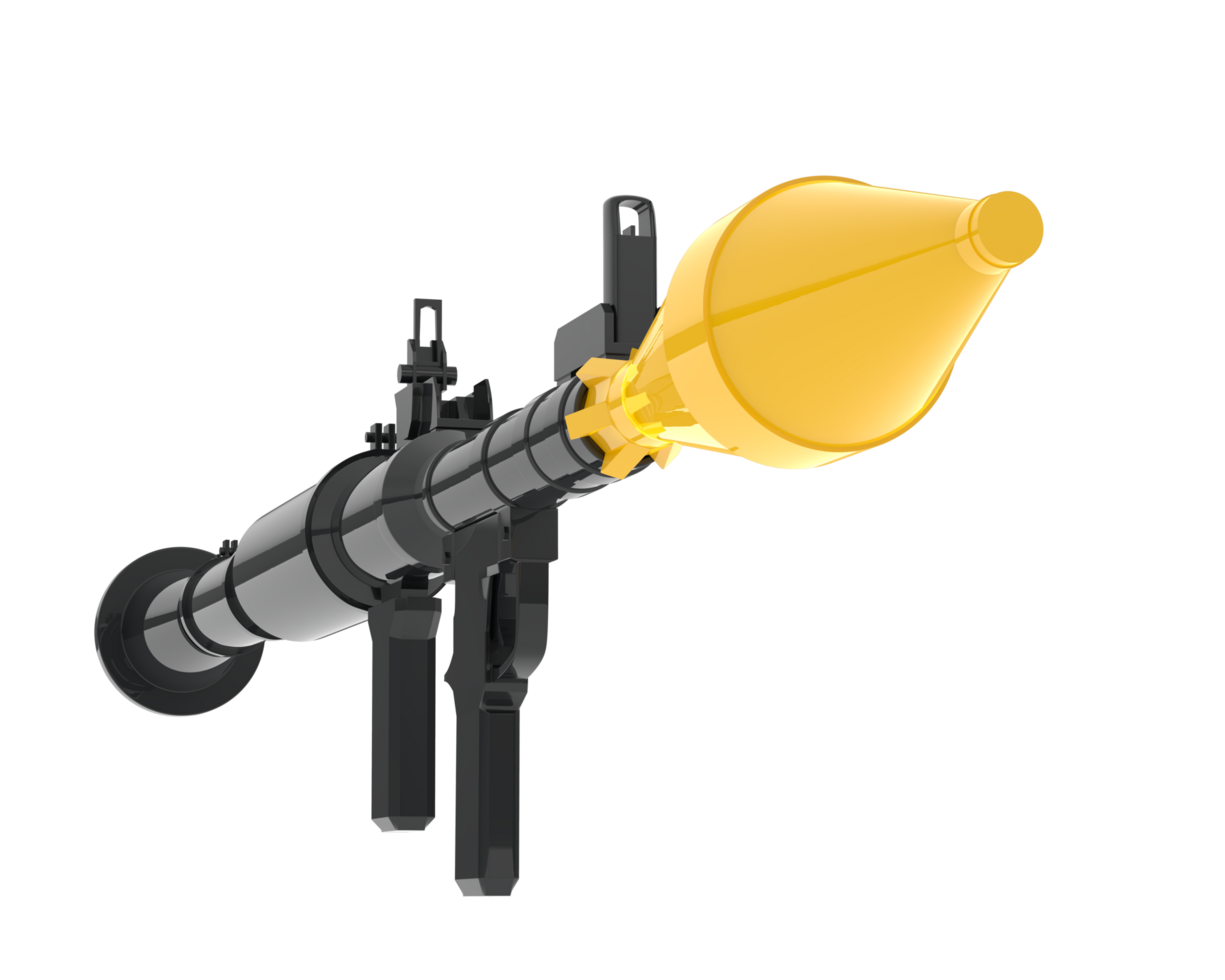 Grenade launcher isolated on background. 3d rendering - illustration png