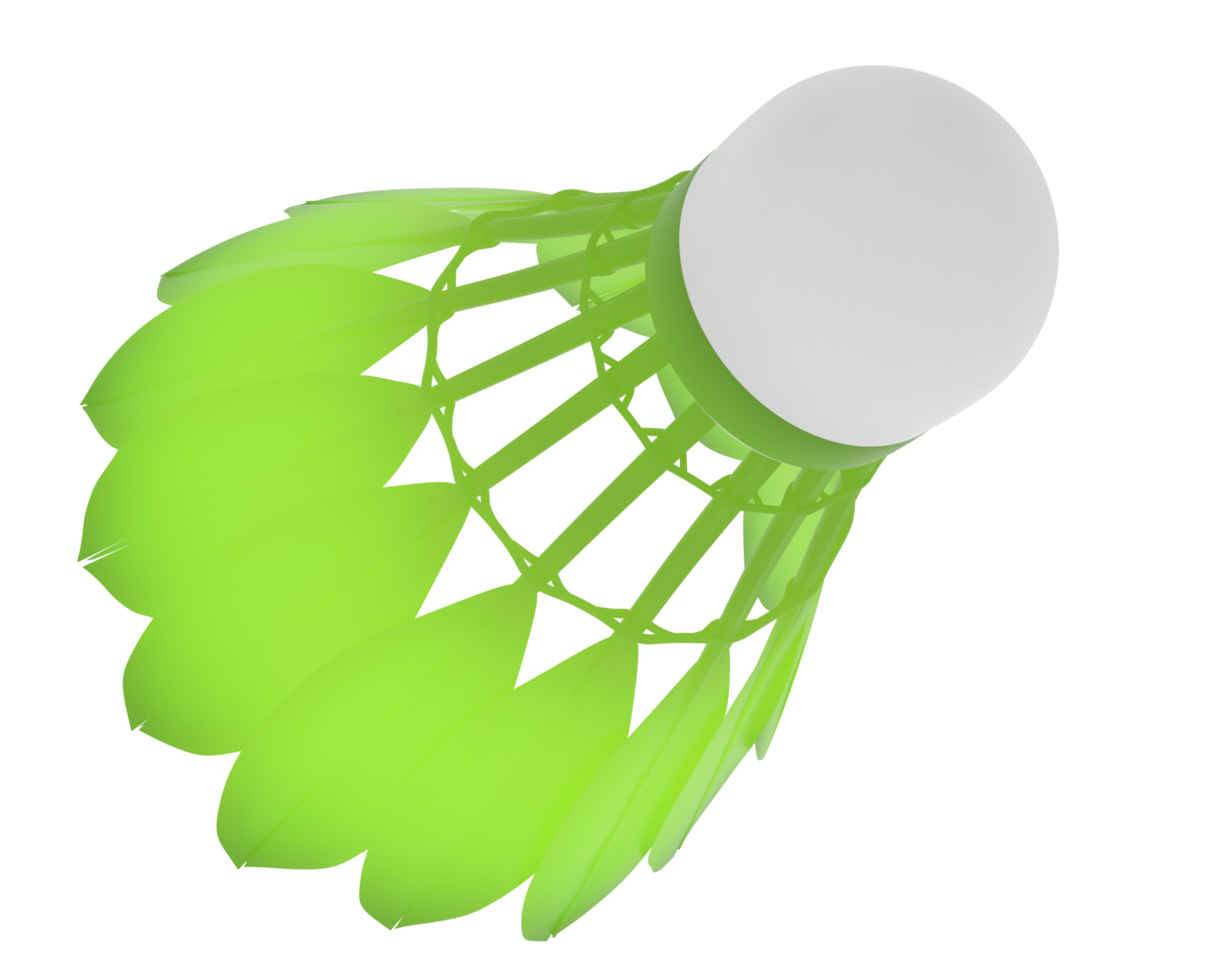 Realistic shuttlecock isolated on background. 3d rendering - illustration png