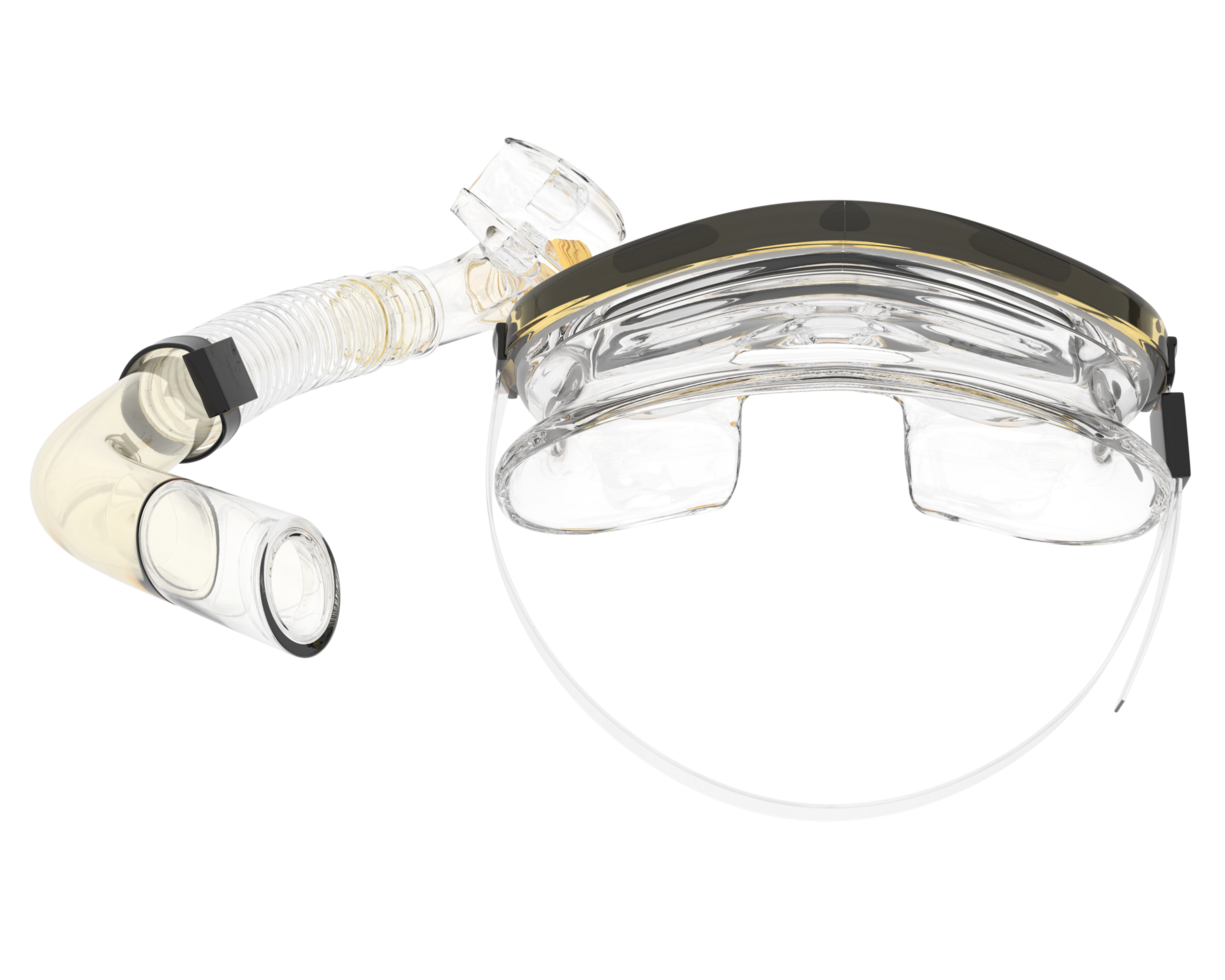 Snorkeling dive mask isolated on background. 3d rendering - illustration png