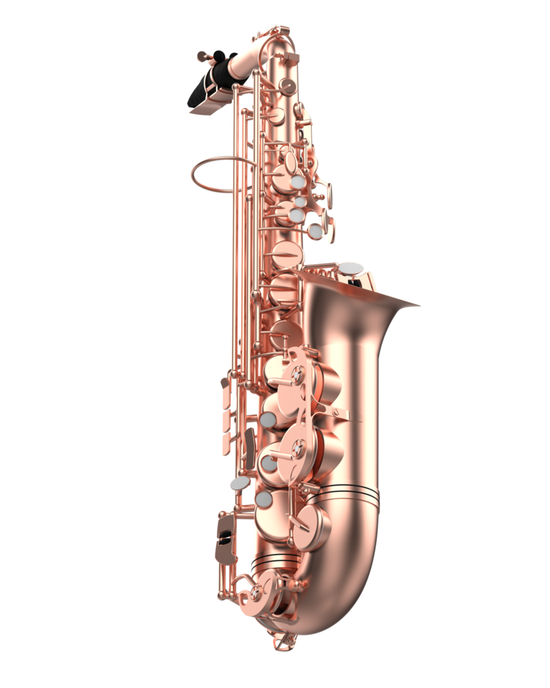 Saxophone isolated on background. 3d rendering - illustration png