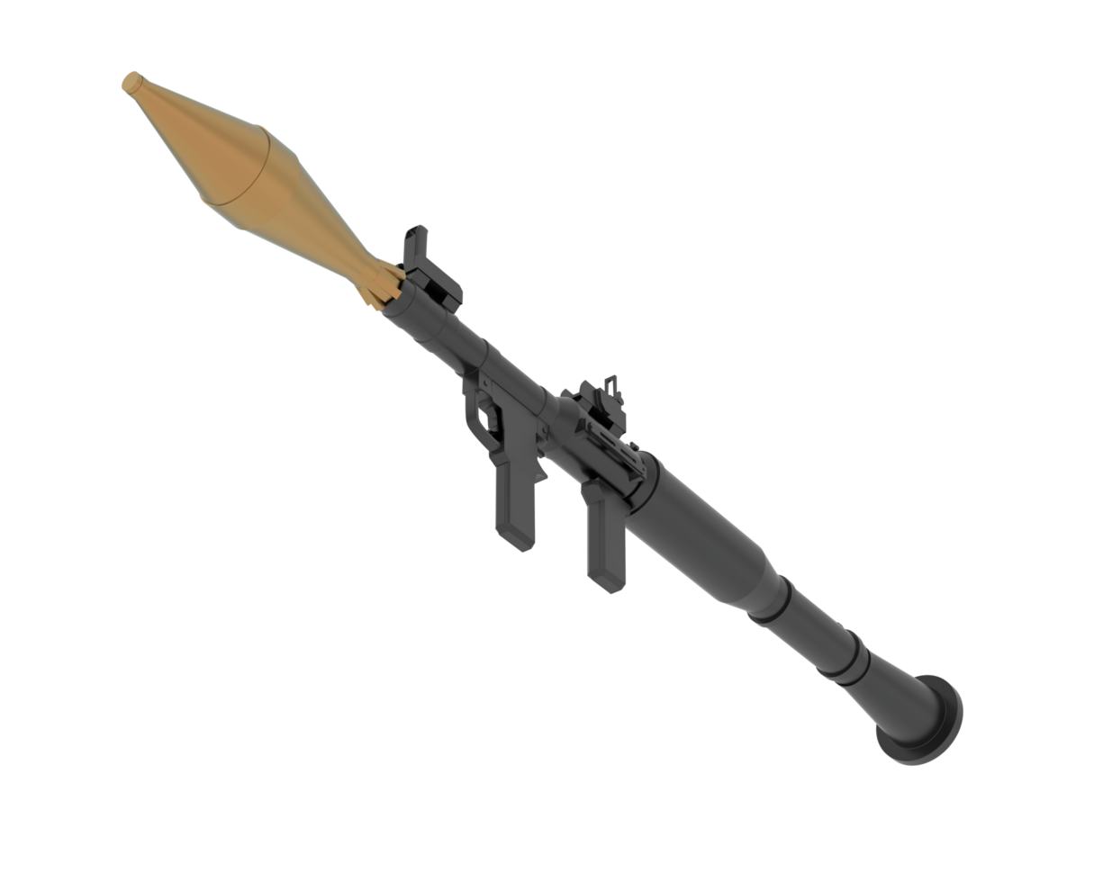 Grenade launcher isolated on background. 3d rendering - illustration png