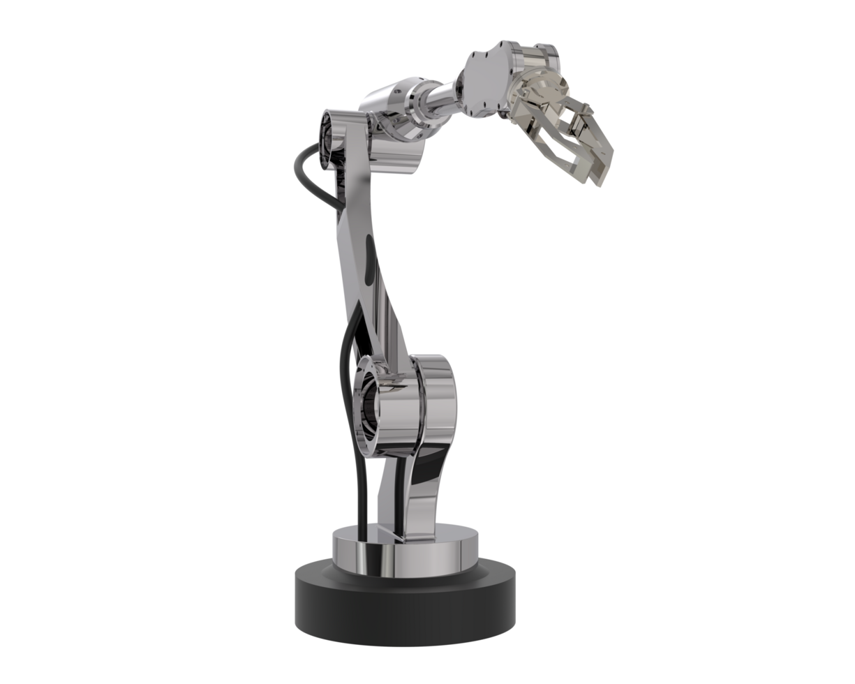 Industrial  robot isolated on background. 3d rendering - illustration png