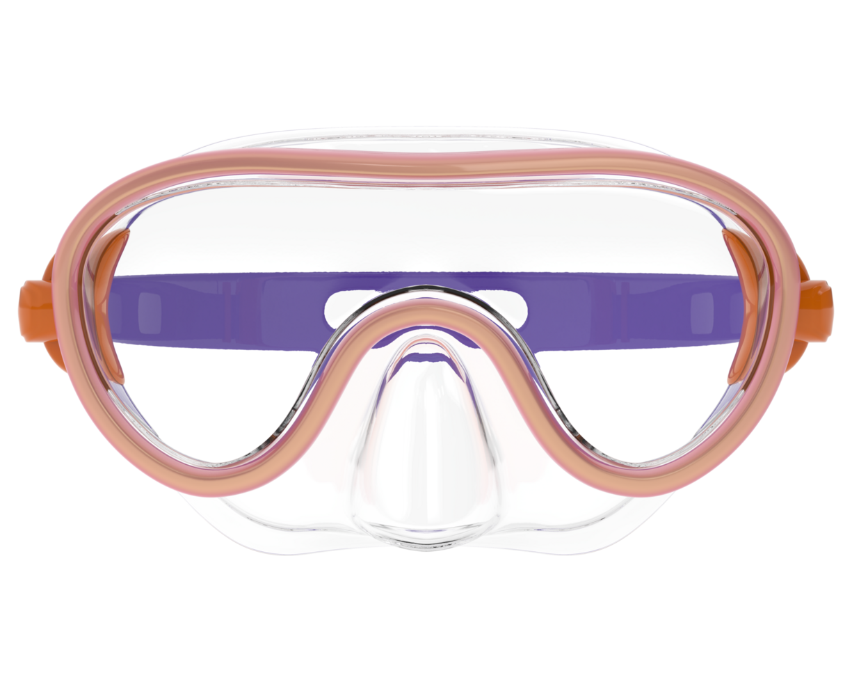 Snorkeling dive mask isolated on background. 3d rendering - illustration png