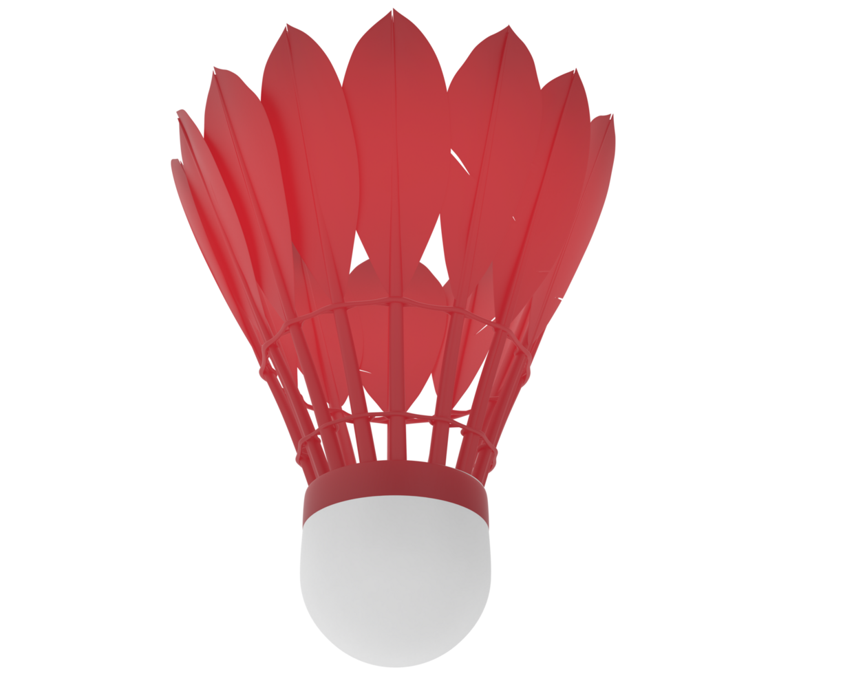 Realistic shuttlecock isolated on background. 3d rendering - illustration png