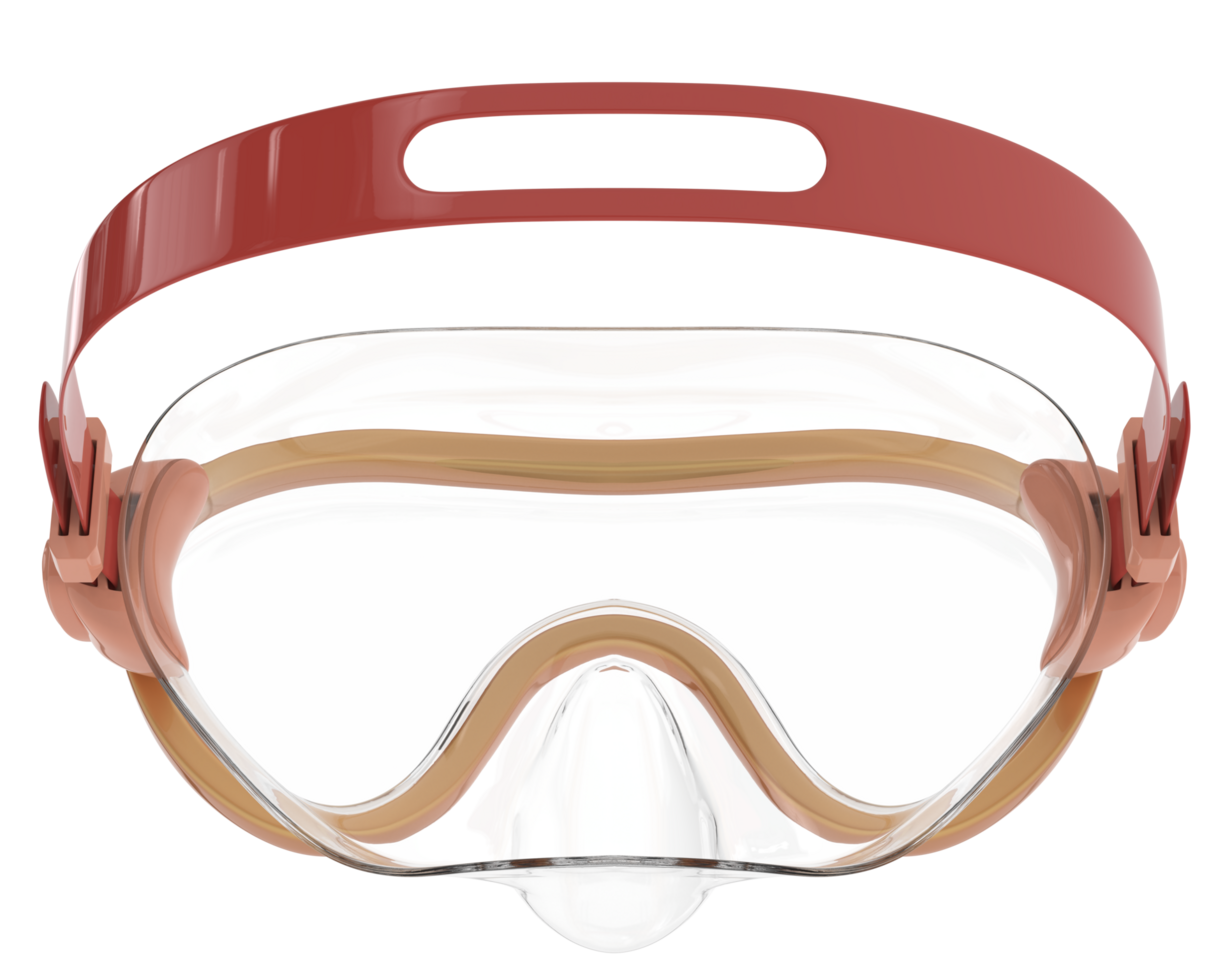 Snorkeling dive mask isolated on background. 3d rendering - illustration png