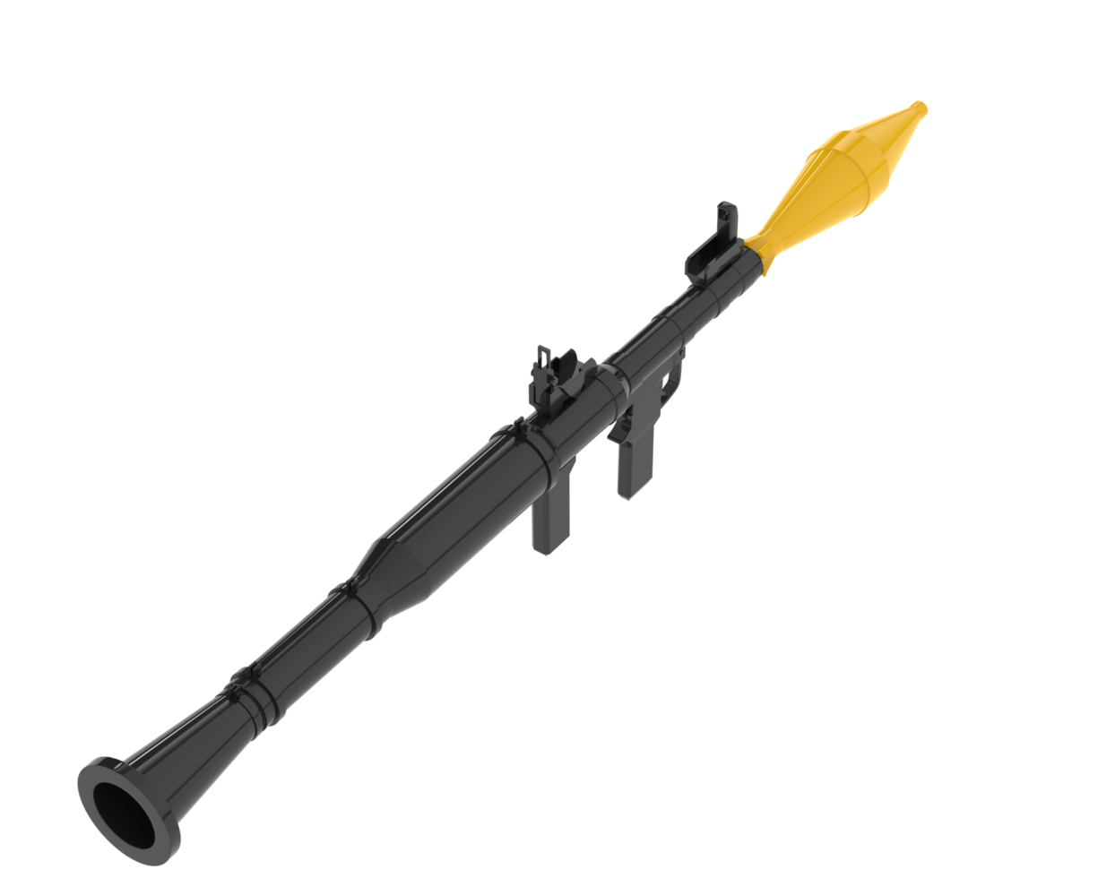 Grenade launcher isolated on background. 3d rendering - illustration png