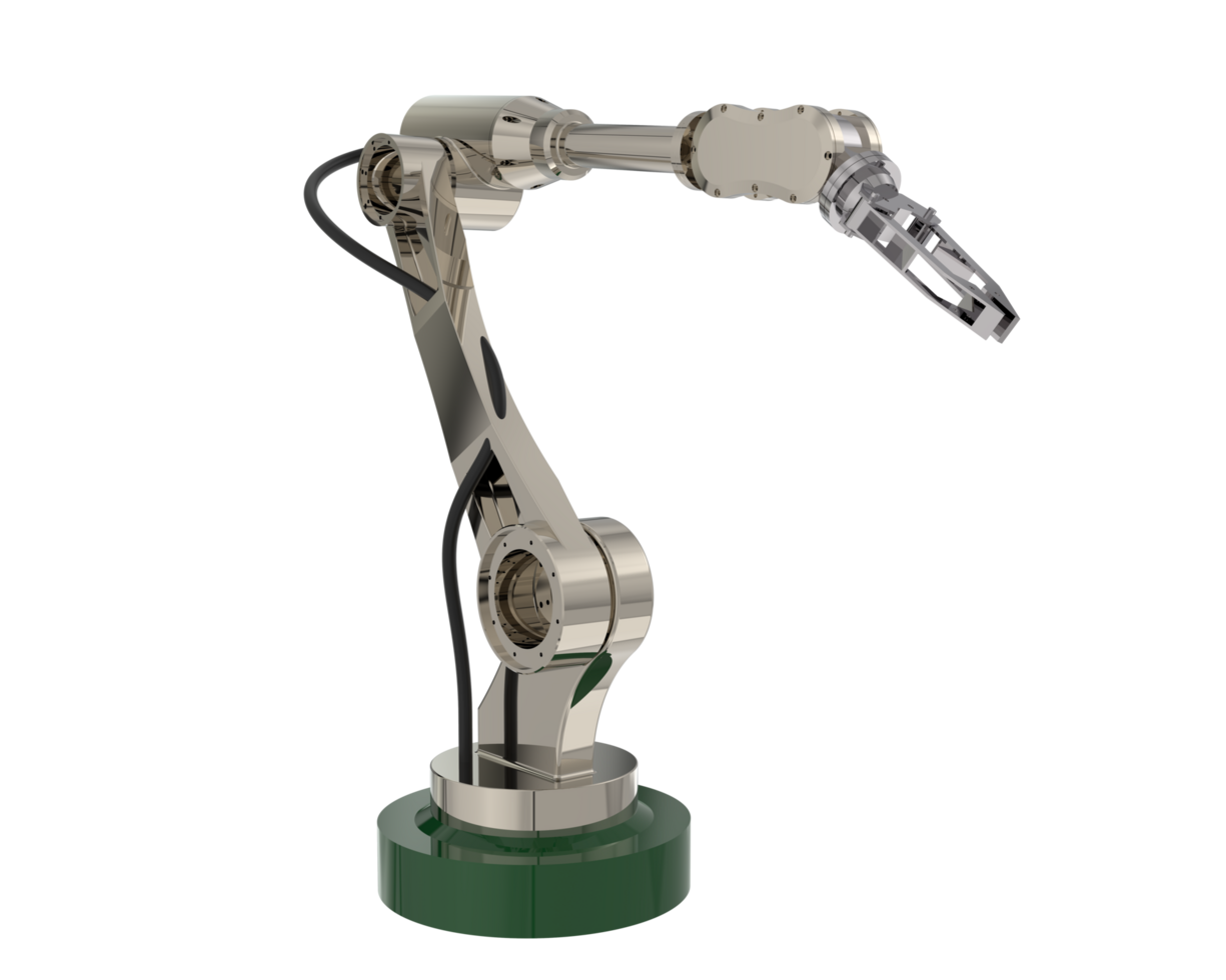 Industrial  robot isolated on background. 3d rendering - illustration png