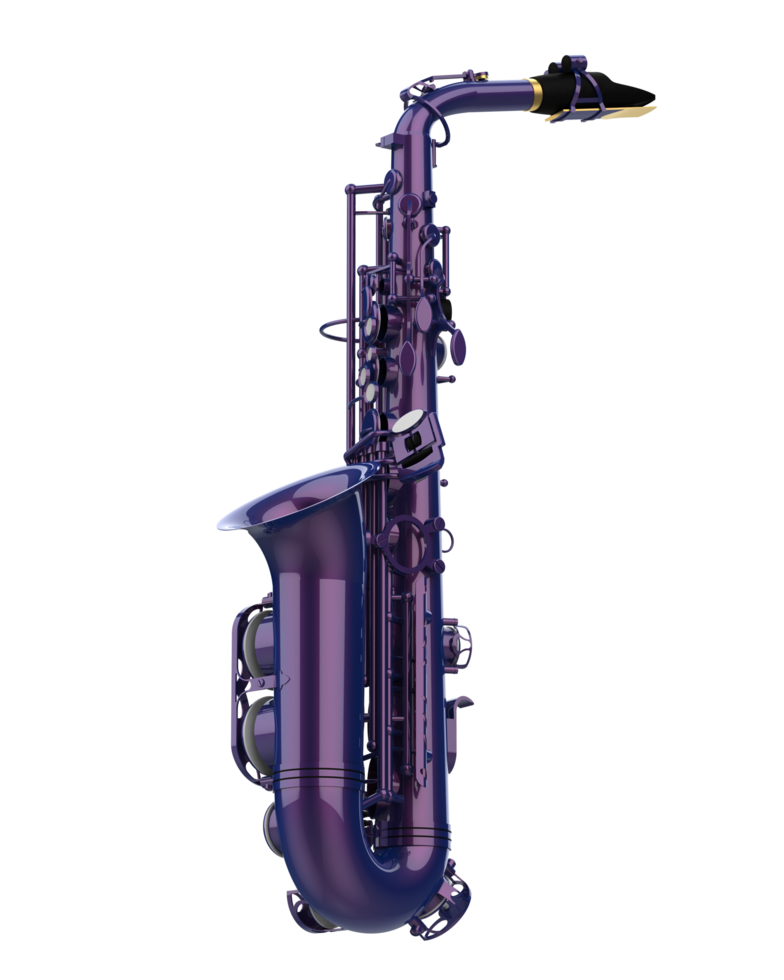 Saxophone isolated on background. 3d rendering - illustration png