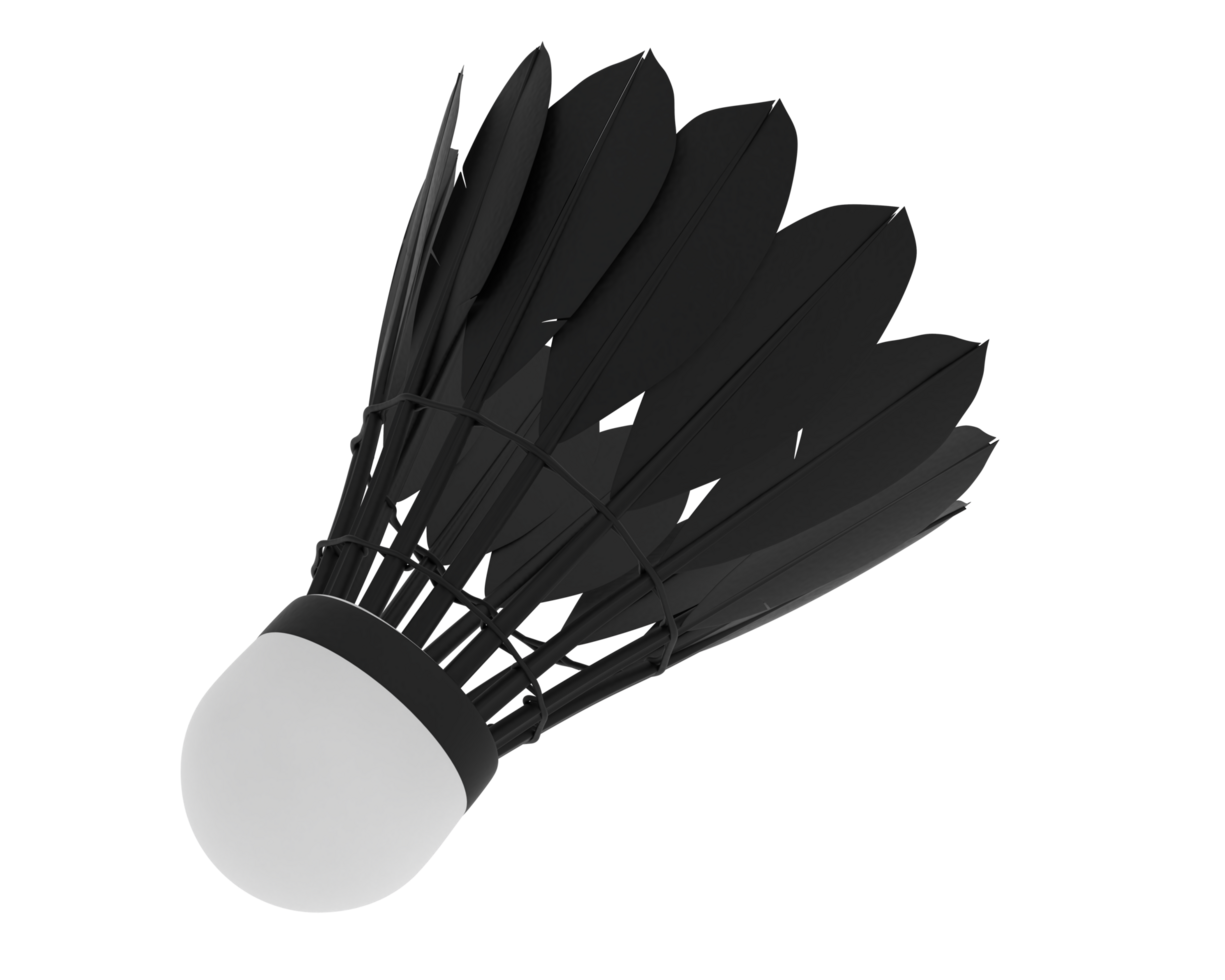 Realistic shuttlecock isolated on background. 3d rendering - illustration png