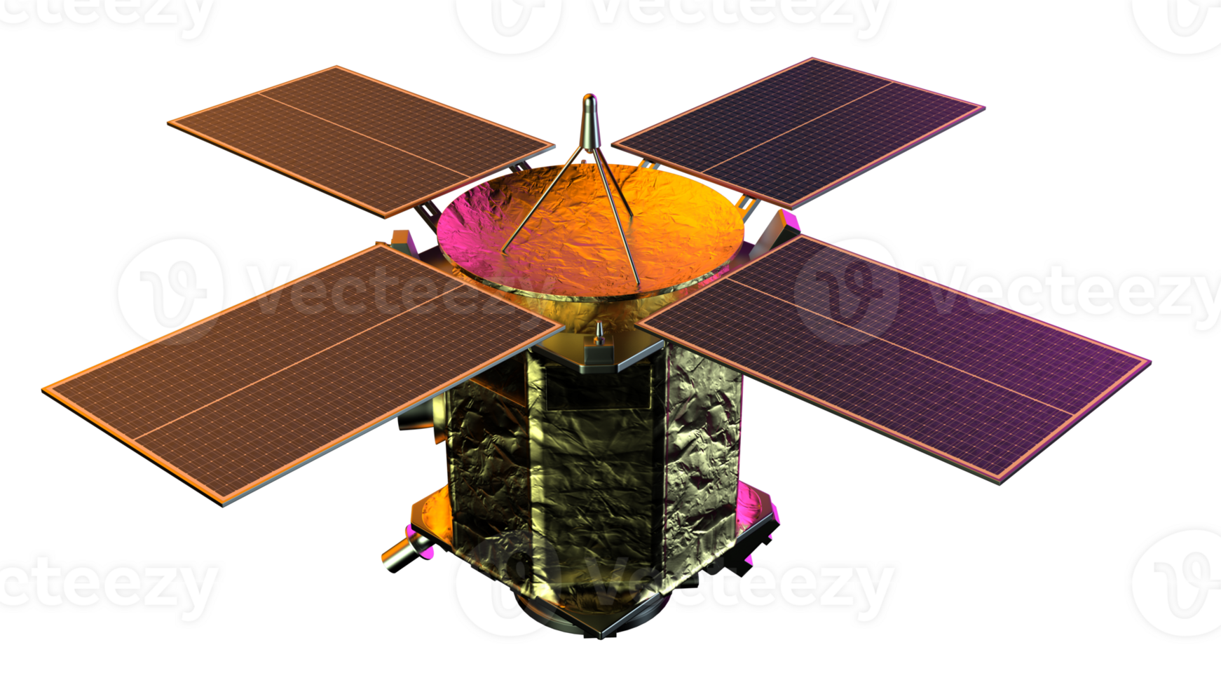 Plats satellit kretsande i Plats. 3d tolkning - illustration png