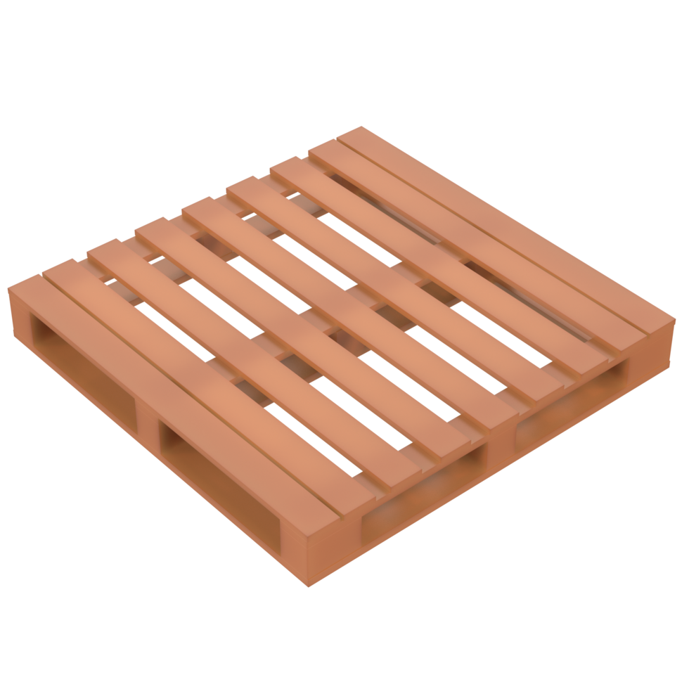 Euro pallet isolated on background. 3d rendering - illustration png