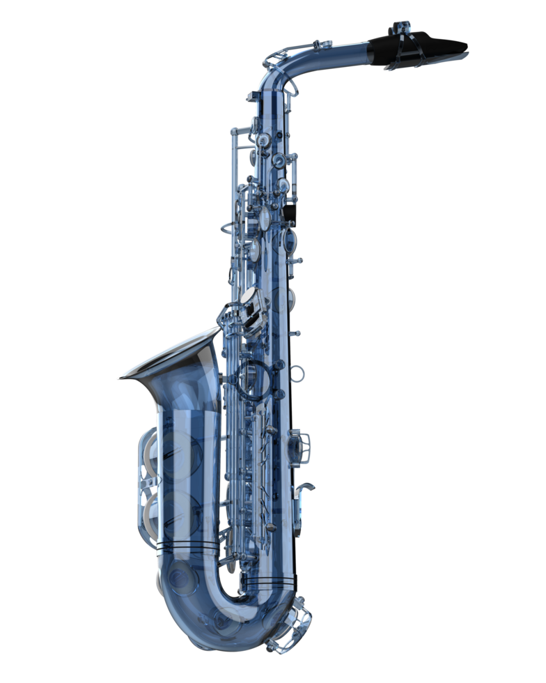 Saxophone isolated on background. 3d rendering - illustration png