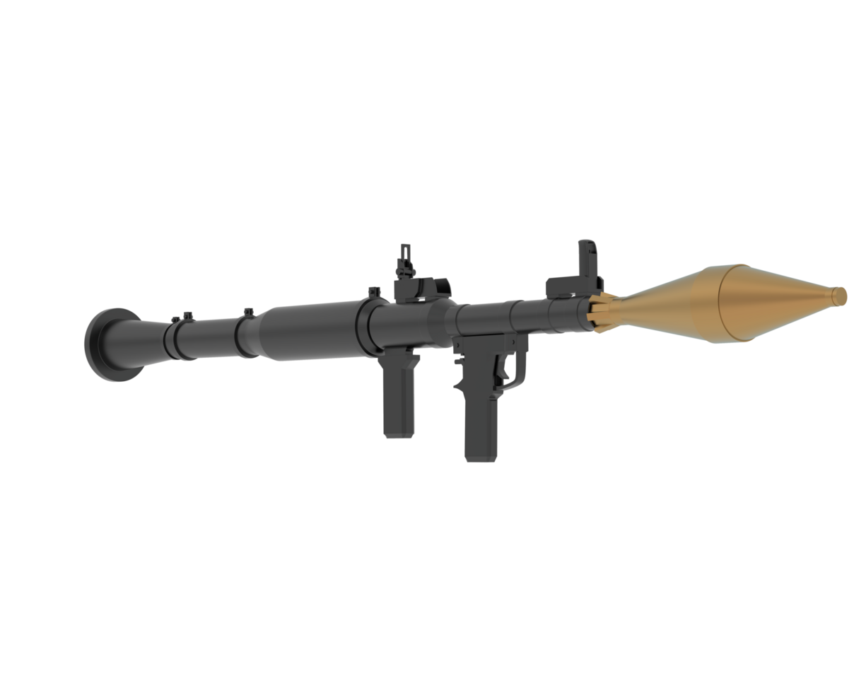 Grenade launcher isolated on background. 3d rendering - illustration png