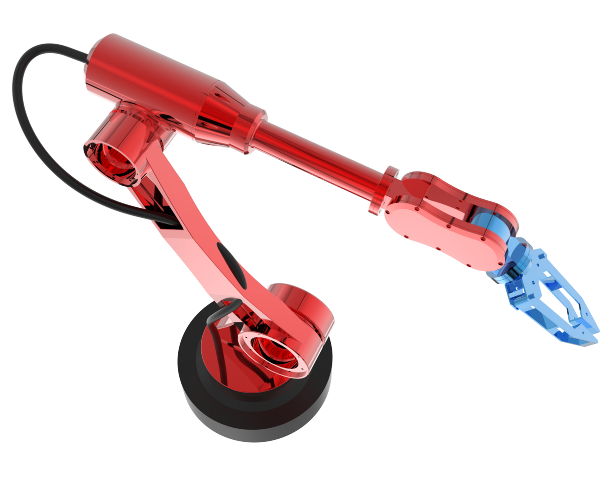 industriell Roboter isoliert auf Hintergrund. 3d Rendern - - Illustration png