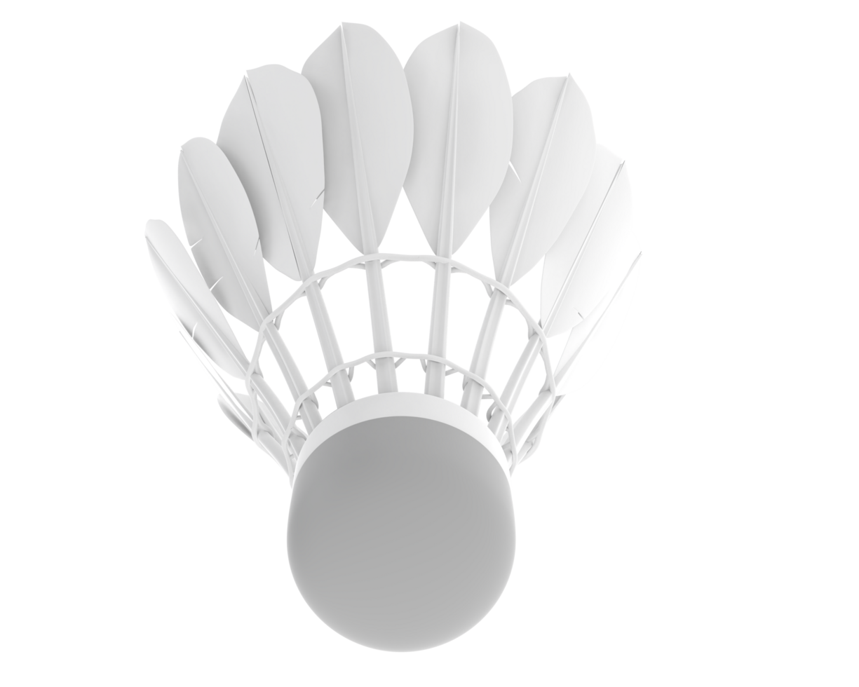 Realistic shuttlecock isolated on background. 3d rendering - illustration png