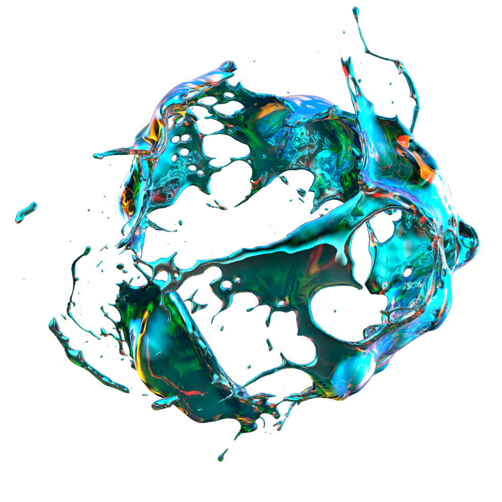 Liquid splash on background. 3d rendering - illustration png