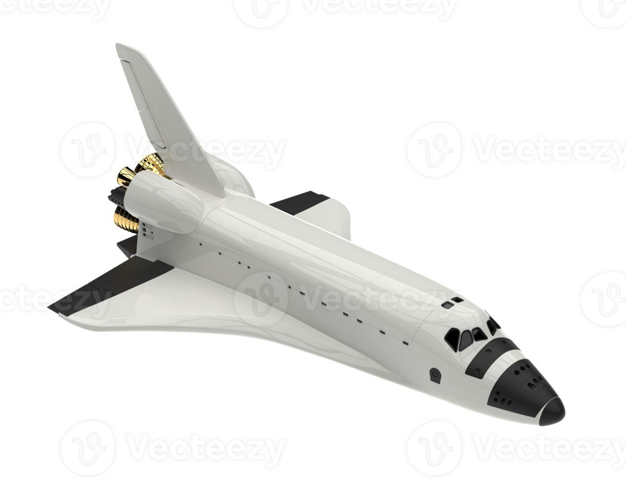 Space ship isolated on background. 3d rendering - illustration png
