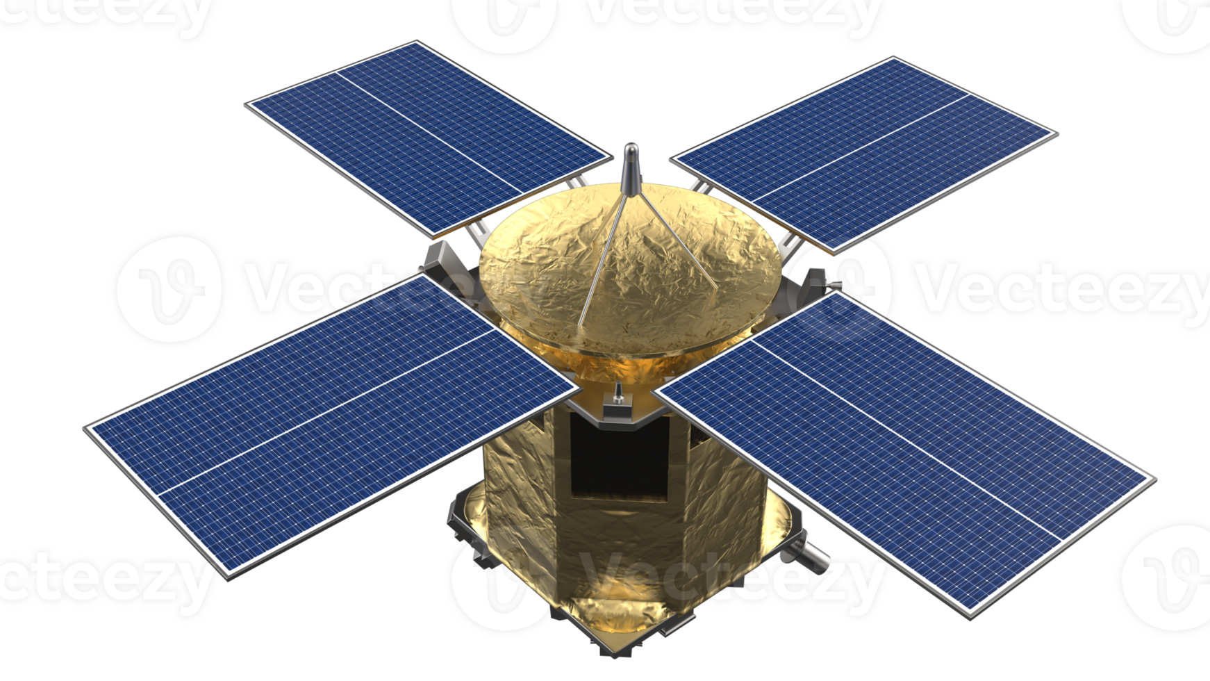 Plats satellit kretsande i Plats. 3d tolkning - illustration png