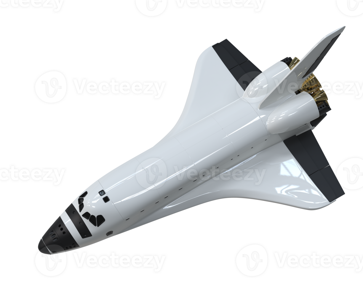 Space ship isolated on background. 3d rendering - illustration png