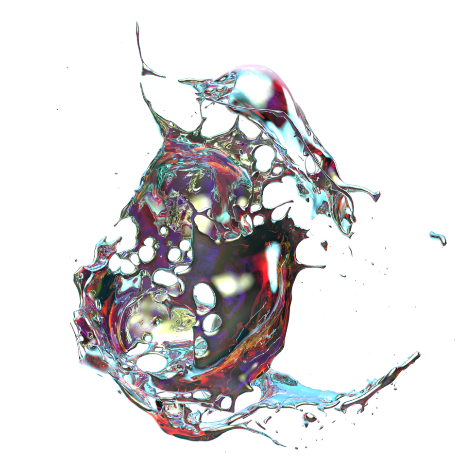 Liquid splash on background. 3d rendering - illustration png