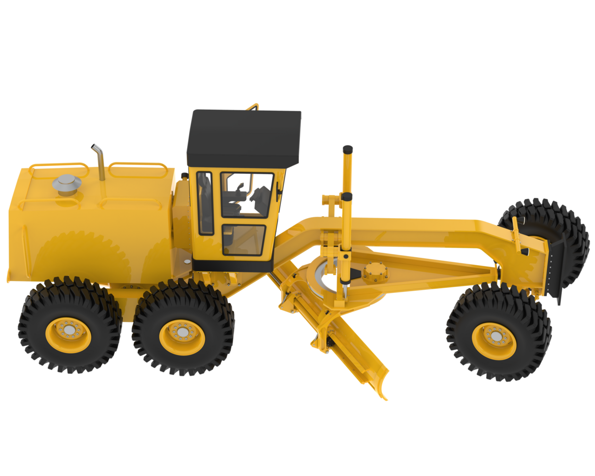 Snow plow machine isolated on background. 3d rendering - illustration png