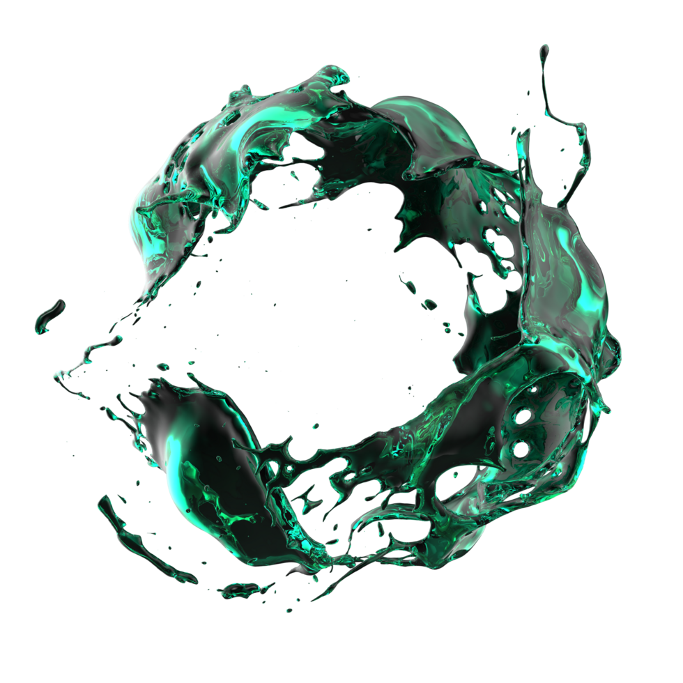 Liquid splash on background. 3d rendering - illustration png