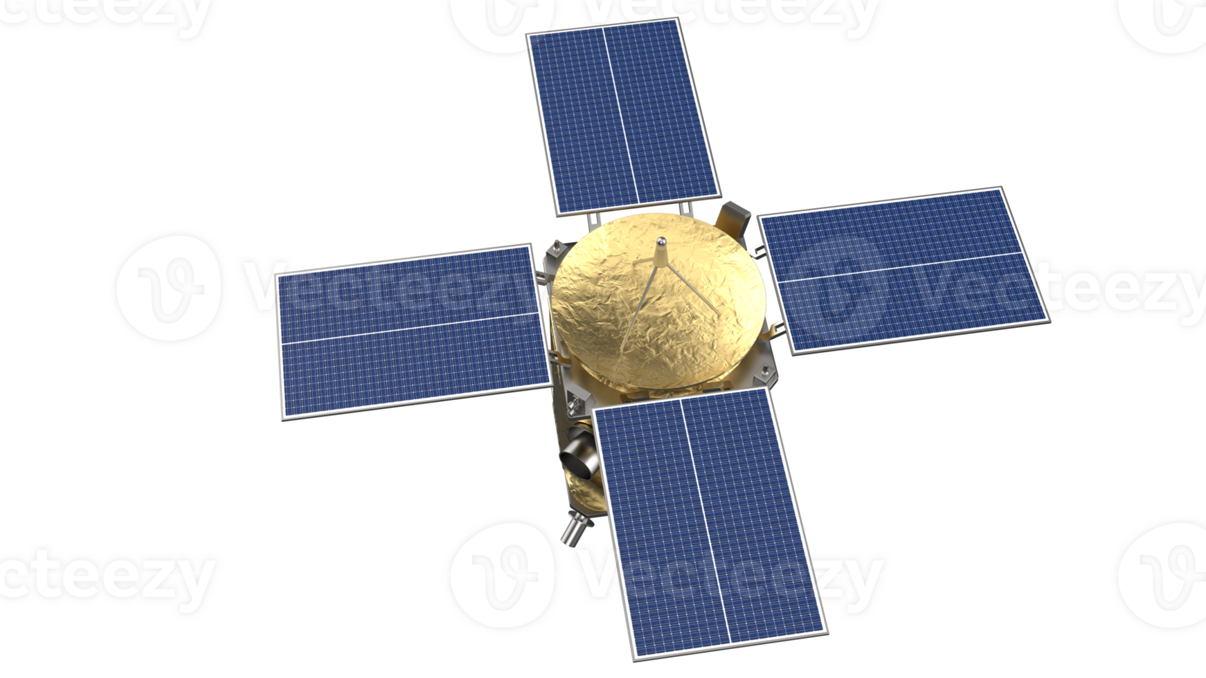 spazio satellitare orbitante nel spazio. 3d interpretazione - illustrazione png