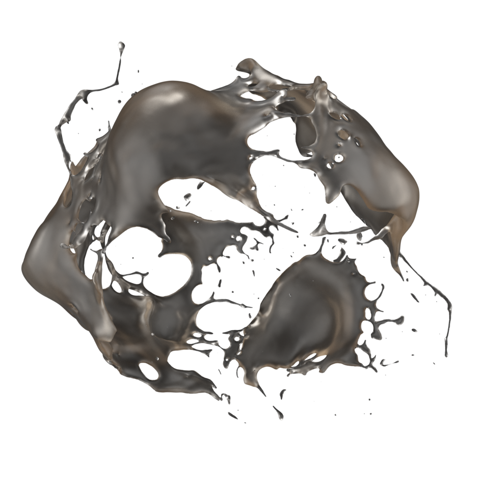 Liquid splash on background. 3d rendering - illustration png