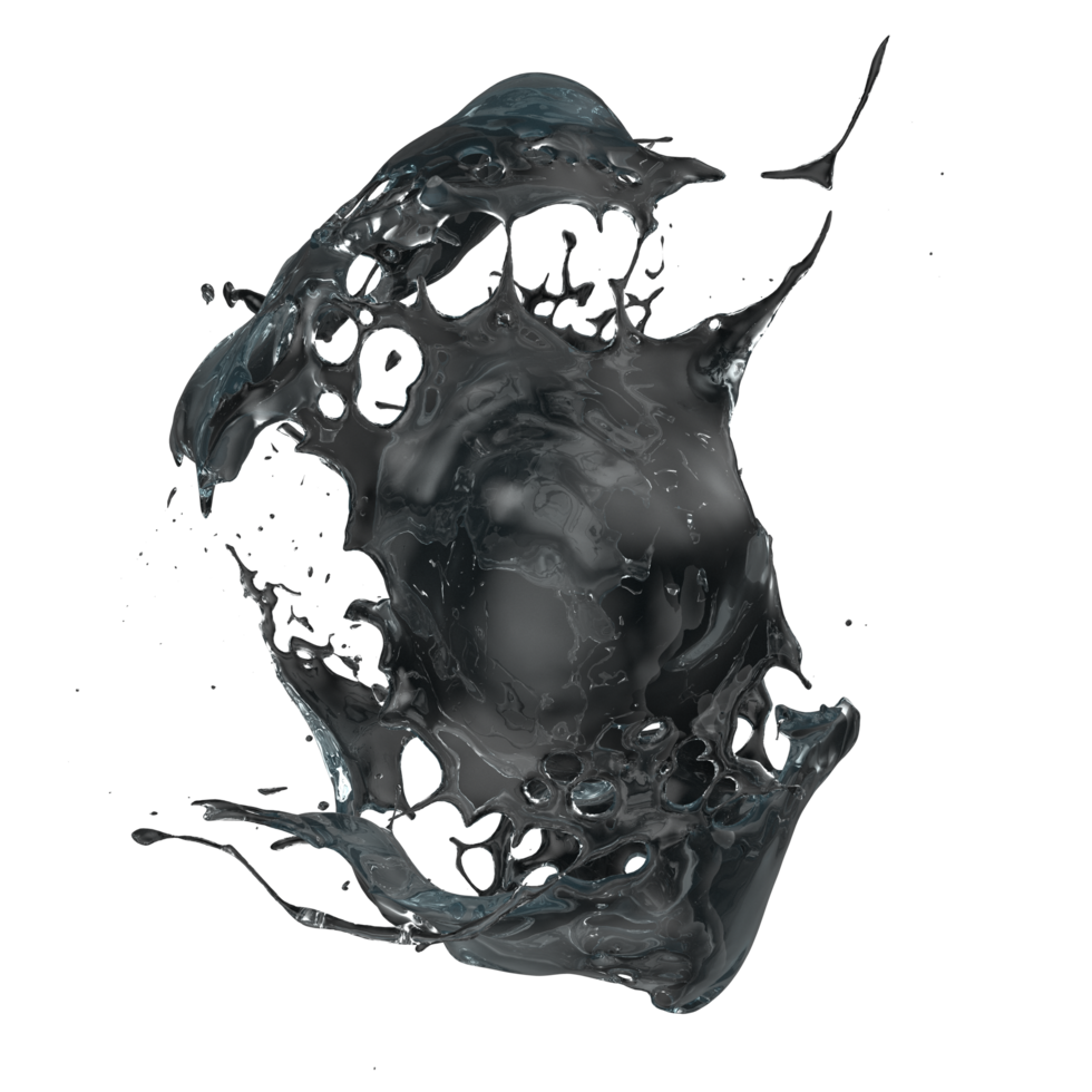 Liquid splash on background. 3d rendering - illustration png
