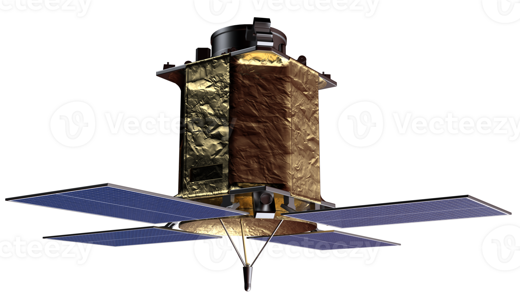 espacio satélite orbital en espacio. 3d representación - ilustración png