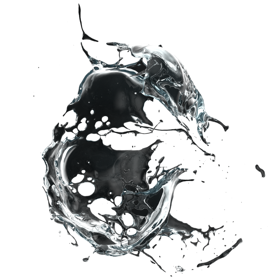 Liquid splash on background. 3d rendering - illustration png
