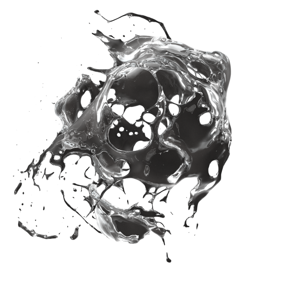 Liquid splash on background. 3d rendering - illustration png