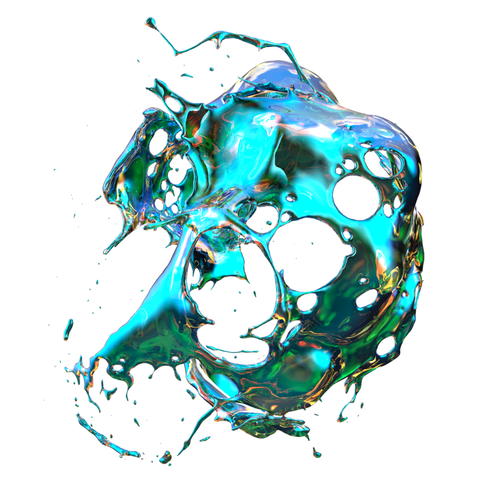Liquid splash on background. 3d rendering - illustration png